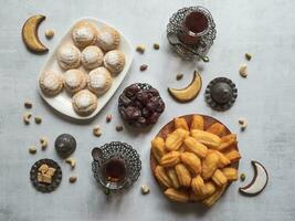 Arabisch snoepgoed, feestelijk Arabisch koekjes. foto