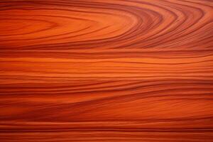 roodachtig oranje padauk hout met een glad prima korrelig oppervlakte hout textuur, ai gegenereerd foto