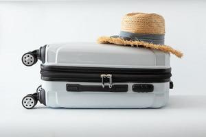 witte bagage hoed reis reis naar bestemming lang weekend vakantie foto