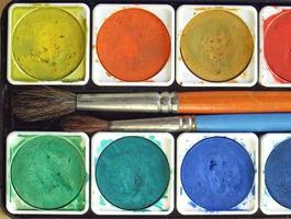 kleuren en penselen foto