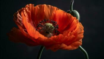 levendig geel bloem hoofd bloesems in natuur schoonheid, dichtbij omhoog gegenereerd door ai foto