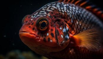 onderwater- vis zwemmen in een kleurrijk rif, schoonheid in natuur gegenereerd door ai foto