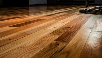 hout vloeren, parket vloer, hardhout plank, modern ontwerp, schoon backdrop gegenereerd door ai foto