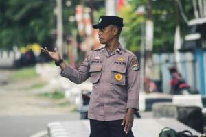 sorong, west papua, indonesië 2021- Indonesische politie niet-opdrachtnemers kandidaten foto
