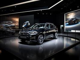 BMW x5 tentoonstelling. generatief ai foto