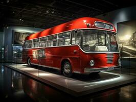 bus tentoonstelling. generatief ai foto