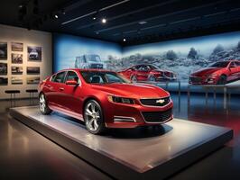 chevrolet malibu tentoonstelling. generatief ai foto