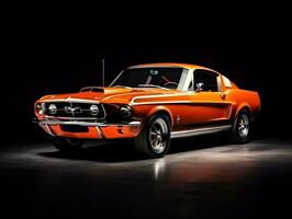 doorwaadbare plaats mustang tentoonstelling. generatief ai foto