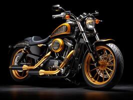 harley davidson sportster tentoonstelling. generatief ai foto