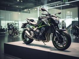 kawasaki z900 tentoonstelling. generatief ai foto