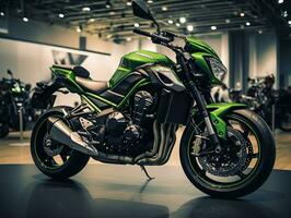 kawasaki z900 tentoonstelling. generatief ai foto