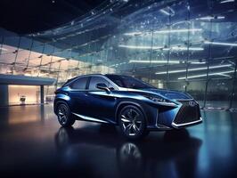 Lexus rx tentoonstelling. generatief ai foto