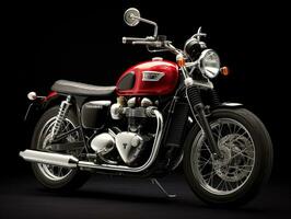 triomf bonneville t120 tentoonstelling. generatief ai foto