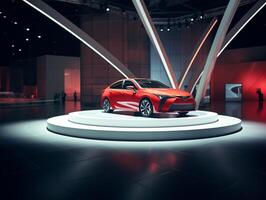 toyota prius tentoonstelling. generatief ai foto