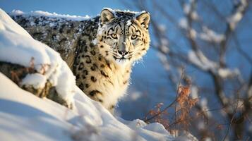 dieren in het wild in de ijzig wildernis. generatief ai foto