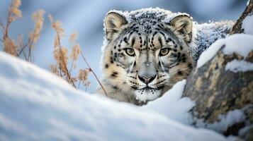 dieren in het wild in de ijzig wildernis. generatief ai foto