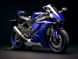 yamaha yzf-r6 tentoonstelling. generatief ai foto