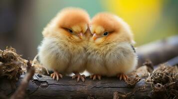 foto van Hart smelten twee ganzen met een nadruk Aan uitdrukking van liefde. generatief ai