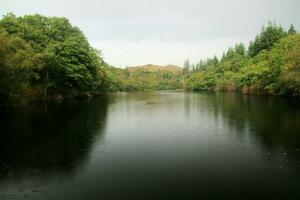 een visie van de noorden Wales platteland in de buurt llyn maw in snowdonia foto