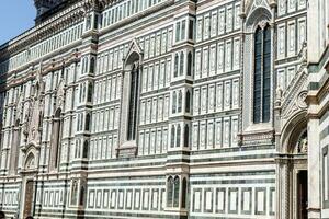 buitenkant van de kathedraal van de kerstman Maria del fiore duomo in Florence, Toscane, Italië, Europa foto