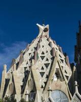 buitenkant van de sagrada familia basiliek in Barcelona, Catalonië, Spanje foto