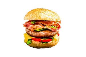 brommen hamburger, kaas hamburger, groente hamburger, Fast food, rundvlees hamburger, ui, brood, ketchup foto