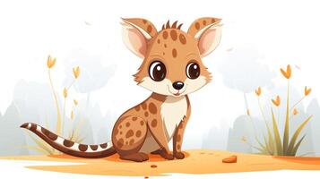 een schattig weinig quoll in vector stijl. generatief ai foto