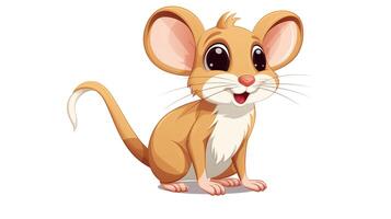 een schattig weinig kangoeroe Rat in vector stijl. generatief ai foto