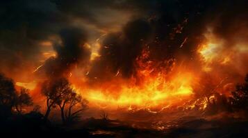 brand brandend rook natuur destructief inferno ontketend foto