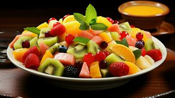 vers fruit salade een gezond fijnproever genot foto