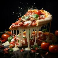 vers Italiaans pizza met Mozzarella kaas plak foto