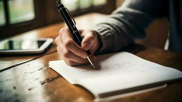 handschrift mannen aan het studeren onderwijs creativiteit lezing foto