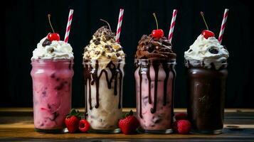 toegeeflijk milkshakes desserts zoet chocola BES fruit foto