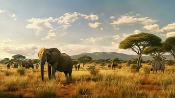 groot zoogdieren begrazing Aan de savanne in Afrika Wildernes foto