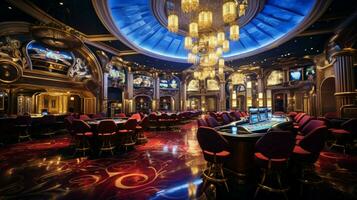 geluk en rijkdom maken voor een geslaagd nacht Bij de casino foto