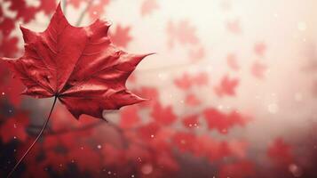 esdoorn- blad golvend Aan Canadees vlag Afdeling foto