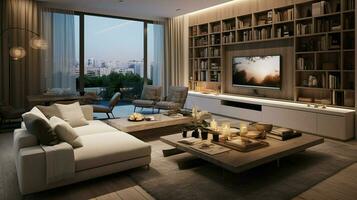 modern appartement interieur met elegant decor en comfort foto