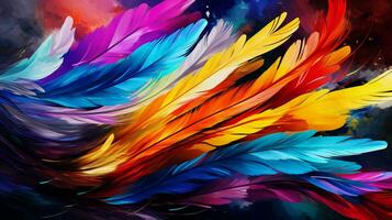 multi gekleurde abstract achtergrond met levendig vliegend foto