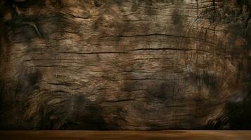 oud hardhout plank Aan boom romp backdrop foto