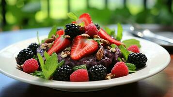 biologisch BES salade een verfrissend fijnproever zomer maaltijd foto