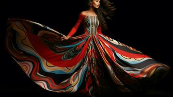 overladen zijde jurk vitrines inheems cultuur schoonheid foto