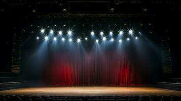 spotlight verlicht stadium voor professioneel theater foto