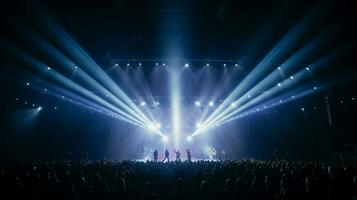 spotlight verlicht stadium reeks Bij populair concert foto