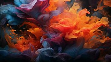 onderwater- chaos levendig diep kleuren glad stromen foto