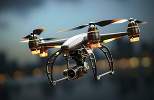 dar quadcopter met digitaal camera. generatief ai foto