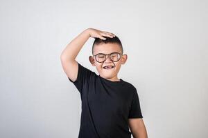 grappige portret jongen studio foto