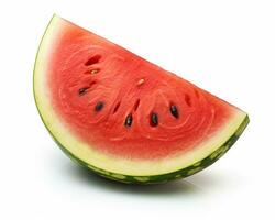 foto van watermeloen geïsoleerd Aan wit achtergrond. generatief ai