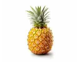 foto van ananas geïsoleerd Aan wit achtergrond. generatief ai