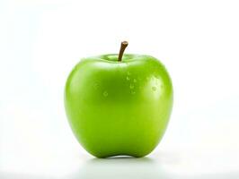 vers groen appel fruit Aan wit achtergrond ai generatief foto