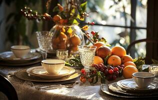 thanksgiving tafel instelling foto